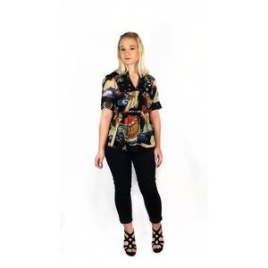 Lucky Brand Asian Inspired Print Top